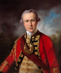 Oidentifierad officer vid ett kungligt regemente av fot, ca 1760 (olja på duk)