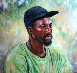 African Man, 1996 olja på duk