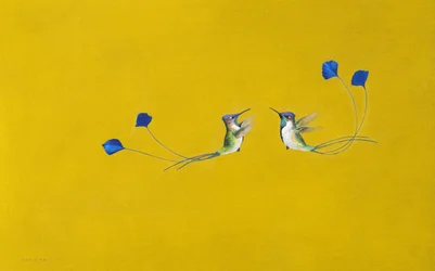 Kolibrier (akvarell och gouache på papper)