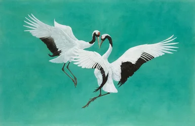 Dansen-Gröna, akvarell och gouache på bågar 300gsm papper, 104,1 x 160 cm