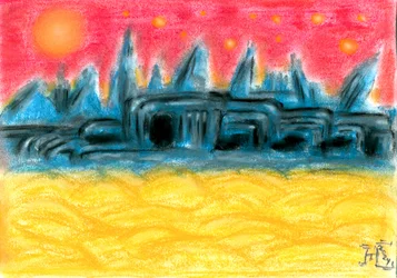 Solnedgång i Alien City