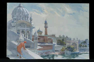 The Refectory, Golden Temple, Amritsar, 2012 (wc på papper)