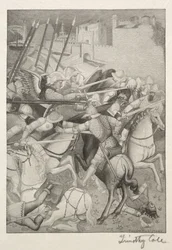 Gamla italienska mästare: Slaget vid St. Efesos mot hedningarna på Sardinien, 1888-1892.