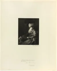 Porträtt av Mrs Siddons, från Old English Masters