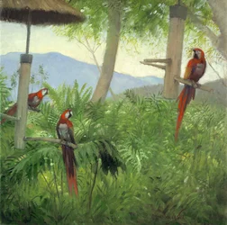 Mountain Birds, 2001 (olja på duk)