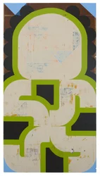 Sap Runner, 2019 (latex på hittad panel)