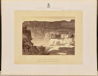 Shoshone Falls, Snake River, Idaho. Middagsvy, intilliggande väggar omkring 1000 fot höga