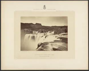 Shoshone Falls, Snake River, Idaho, utsikt över toppen av fallen