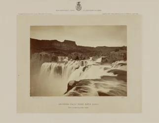 Shoshone Falls, Snake River, Idaho, utsikt över toppen av fallen