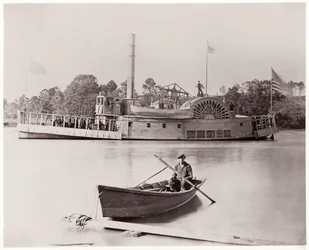 U.S. Gunboat, 1861-65 (albumin silvertryck från glasnegativ)