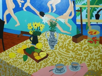Te med Matisse, 2014, olja på duk