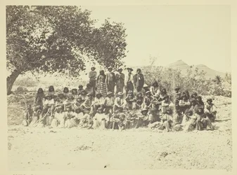 Grupp av Pah-Ute-indianer, Nevada