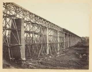 High Bridge över Appomattox, nära Farmville