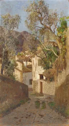 En skuggig byväg, 1902