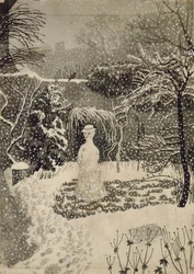Snow-woman (akvarell)