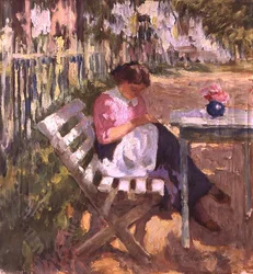 At the Dacha (olja på duk)