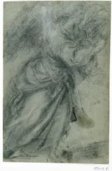 Ängel av bebådelsen (krita på papper)