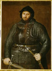 Johann Friedrich, kurfurste av Sachsen i rustning ... (målning på duk)
