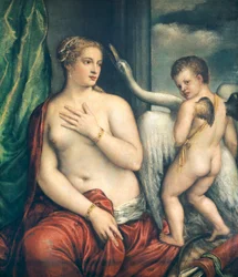 Leda, av Titian (ca 1490-1576)