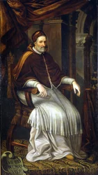 Pius IV (1499 - 1565). Målning av Bizzozzero. Milano, samling av sjukhuset Ca 