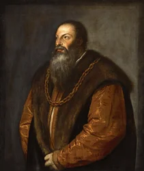 Porträtt av Pietro Aretino, ca 1537.