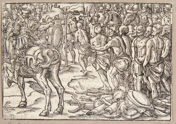 Cincinnatus beordrar Aequians att passera under oket