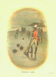 Curling, 1820, c1910.