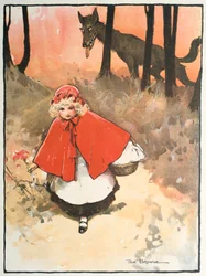 Scen från Rödluvan, 1900
