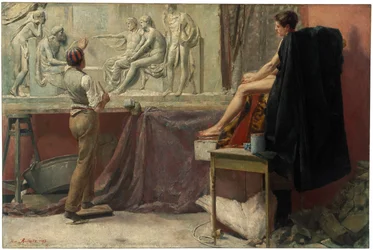 Skulptörsateljén, 1885