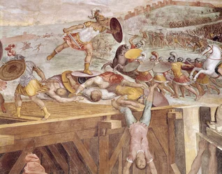 Horatius Cocles på Sublician Bridge (väggmålning)