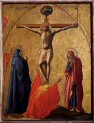 Korsfästelse - tempera på panel