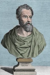 Porträtt av Galileo Galilei dit Galilee, italiensk astronom (1564-1642) gravyr av Tommaso Piroli (1752-1824) privat samling
