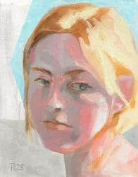 Porträtt av en blond kvinna