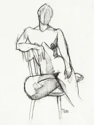 Studiemodell, sittande