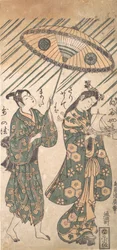 Tear c and rs Nakamura och Sandaime Tetsuo Ono no Komachi idé Sanogawa Ichimatsu t. . . , mygga. 1756.