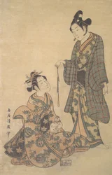 Kvinna som sitter och håller en katt, ca. 1755.