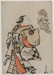 Fujimura Handayu som kurtisan, mitten av 1710-talet.