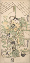 Scen från en modifierad Soga Play, ca. 1745., ca. 1745.