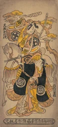 Scen från Dramat Sazareishi Suehiro Genji, 12:e månaden..., 12:e månaden, 1743 eller 1:a månaden, 1744.