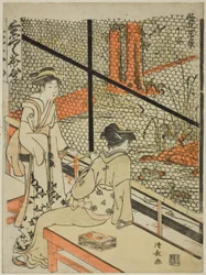 Shitaya, från serien "Ten Scenes of Teahouses (Chamise jikkei)"