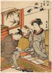 The Artisan (Ko) från serien "Beauties Illustrating the Four Social Classes (Adesugata shi no ko sho)"