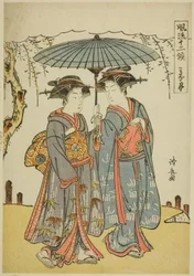 Den sjätte månaden (Minatsuki), från serien "Fashionable Twelve Months (Furyu juniko)"