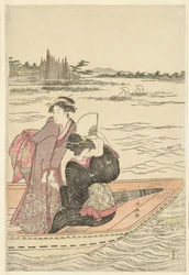 Färja på Sumida floden