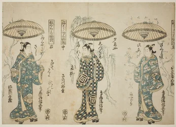 Teac and rs Onoe Kikukoro (Höger), Sanogawa Ichimatsu (First mover), Plan d difference 5 episoder Ancestor (Eft), från tetri ptych ``Negura Three Width Pairs