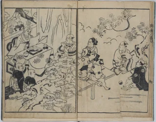De fantasifulla åtta åsikterna i militära kärleksaffärer (Furyu budo iro-bakkei)