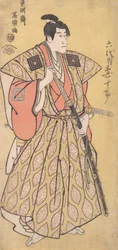 Ichikawa Danjuro VI som Funa Bansaku, son till Fuwa Banzayemon, 1794-95., 1794-95.