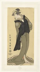Portret van Osagawa Tsuneyo II i kvinnorrol