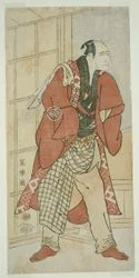 Skådespelaren Nakajima Wadaemon som Migawari no Jizo, husets mästare, från Inamuragasaki i Kamakura