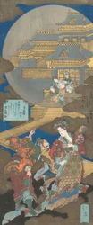 Scen i Gekkyuden - Dream of the Moon Palace, 1831.