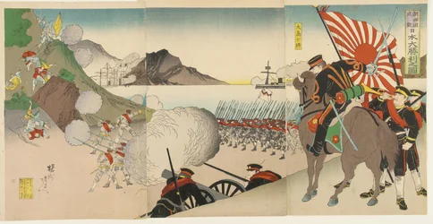 Den stora japanska segern i Songhwan, Korea, augusti 1894